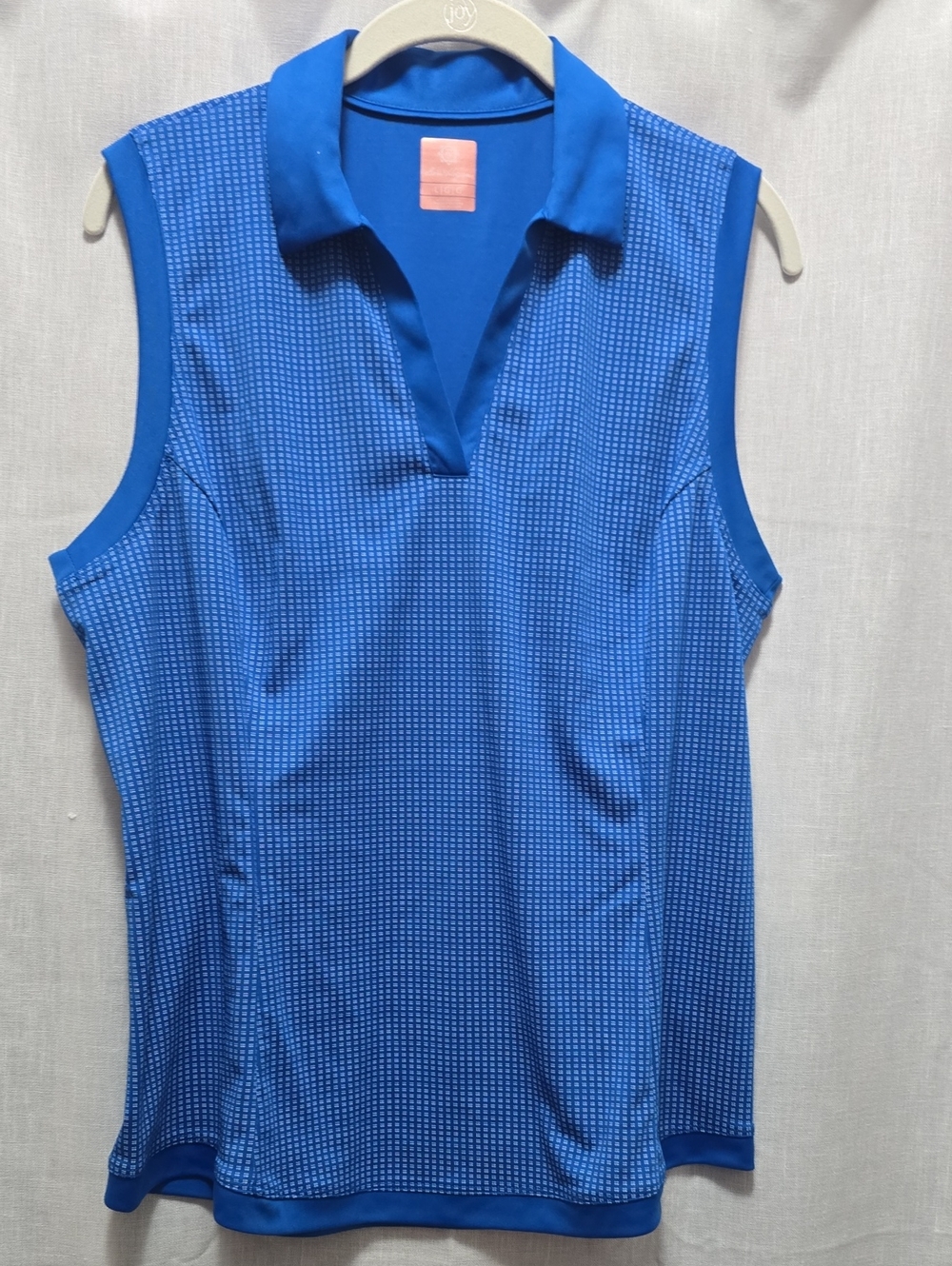 Ben Hoga Women's Golf Sleeveless Collared Performance Top - Blue